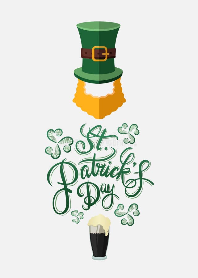 Vektor för hälsning för St-patricksdag stock illustrationer Vektor för hälsning för St-patricksdag stock illustrationer