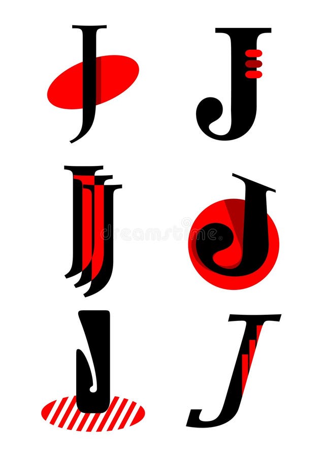 Vektor för logoer för alfabetsymboler j