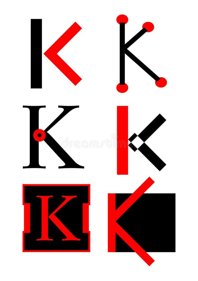 Vektor för logoer för alfabetsymboler K