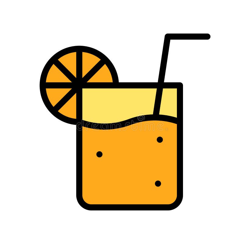 Vektor för orange fruktsaft, tropisk släkt fylld stilsymbol royaltyfri illustrationer Vektor för orange fruktsaft, tropisk släkt fylld stilsymbol royaltyfri illustrationer