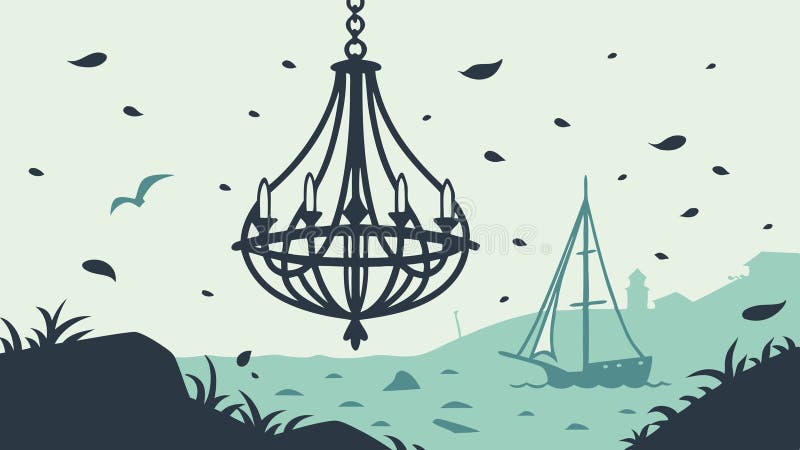Vektor för segelbåtsfartyg i havsljus i sjö- och lyxskedet (generativ AI) vektor illustrationer