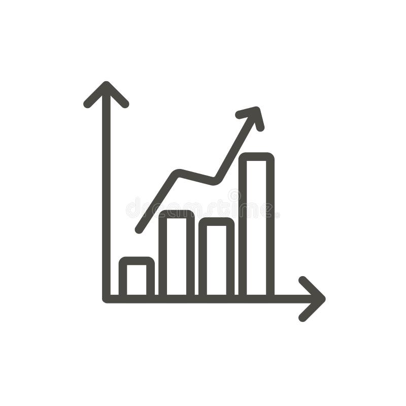 Vektor för statistikdiagramsymbol Linje grafsymbol vektor illustrationer