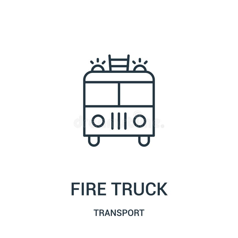 vektor för symbol för brandlastbil från transportsamling Tunn linje illustration för vektor för symbol för översikt för brandlast stock illustrationer vektor för symbol för brandlastbil från transportsamling Tunn linje illustration för vektor för symbol för översikt för brandlast stock illustrationer