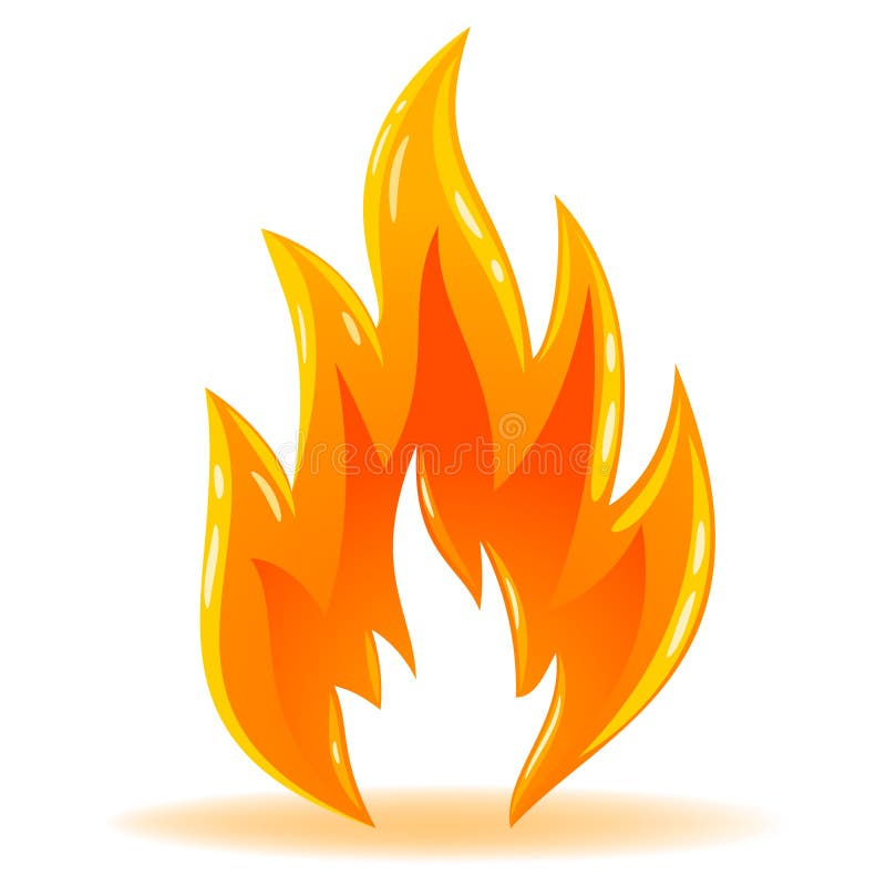 Vektor för symbol för brandflamma blank royaltyfri illustrationer
