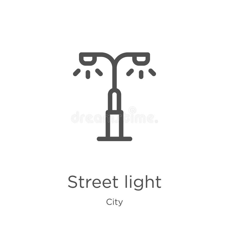 vektor för symbol för gataljus från stadssamling r Översikt tunn linje gata stock illustrationer vektor för symbol för gataljus från stadssamling r Översikt tunn linje gata stock illustrationer