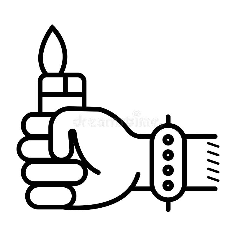 Vektor för symbol för handinnehav ljusare stock illustrationer
