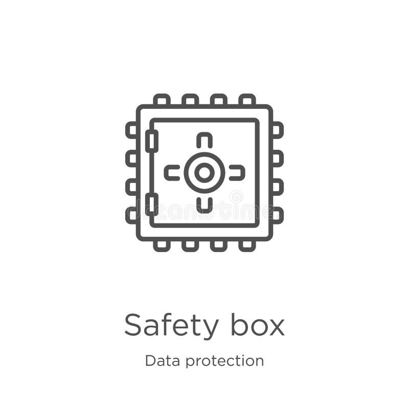 vektor för symbol för säkerhetsask från samling för dataskydd Tunn linje illustration för vektor för symbol för översikt för säke vektor illustrationer vektor för symbol för säkerhetsask från samling för dataskydd Tunn linje illustration för vektor för symbol för översikt för säke vektor illustrationer