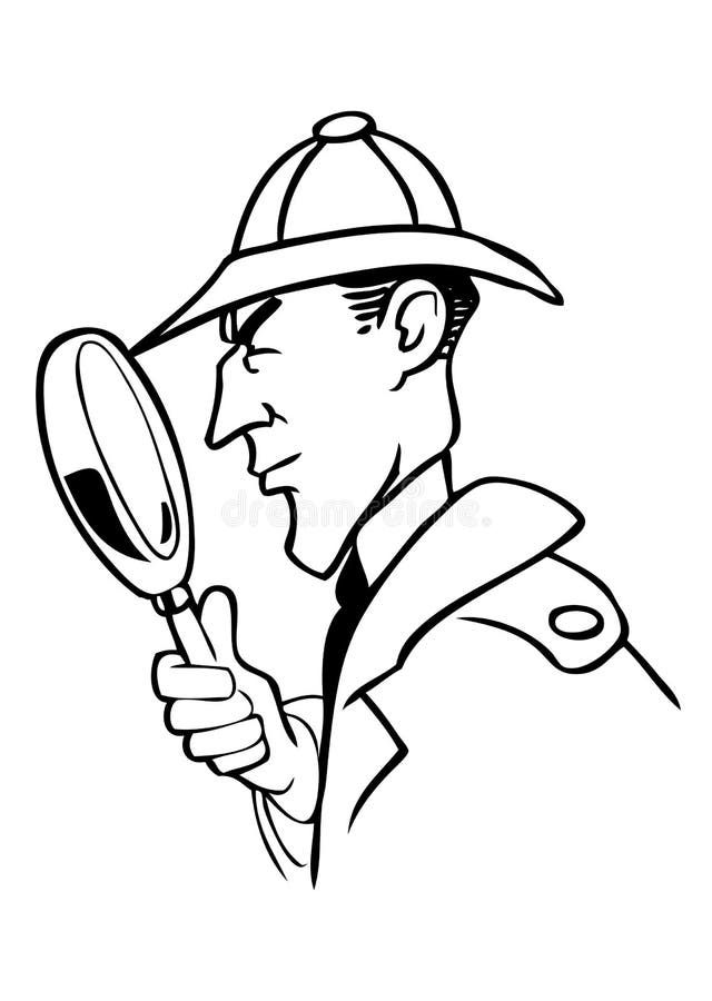 vektor för tecknad filmholmessherlock vektor illustrationer vektor för tecknad filmholmessherlock vektor illustrationer