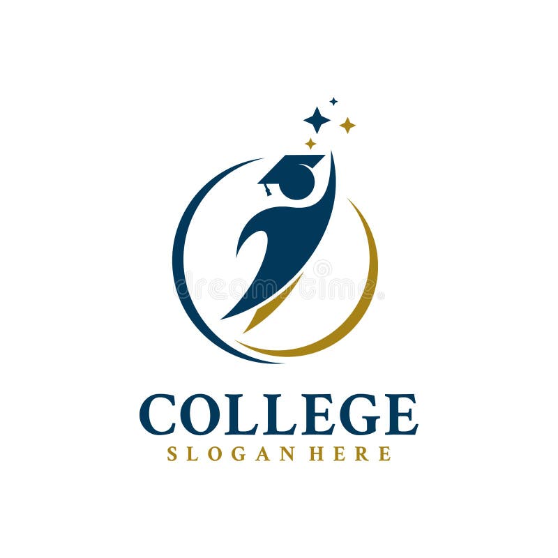 Vektor för universitetsstudenternas logotyp royaltyfri illustrationer