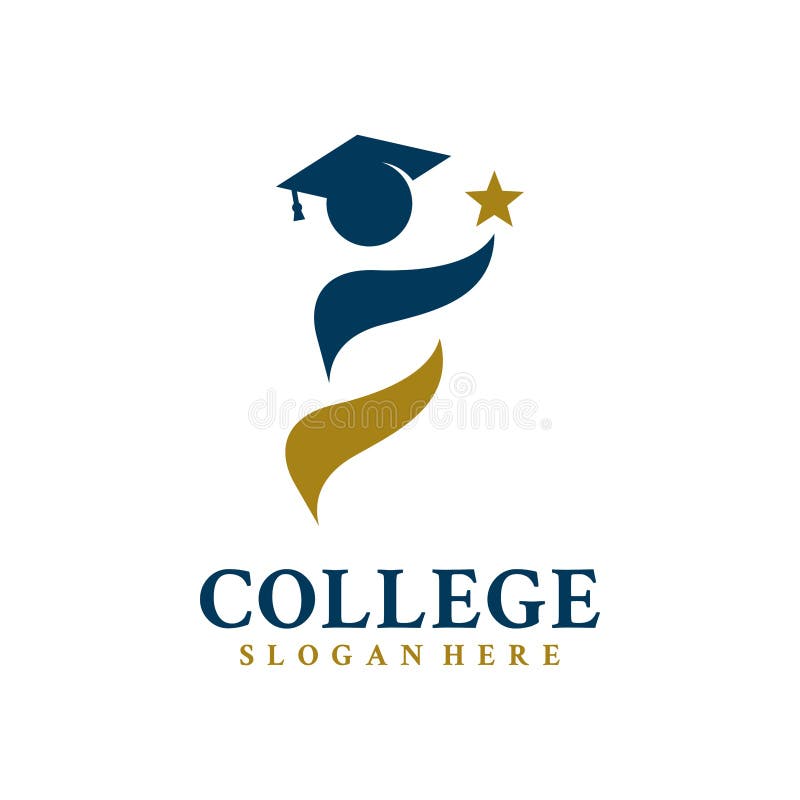 Vektor för universitetsstudenternas logotyp stock illustrationer