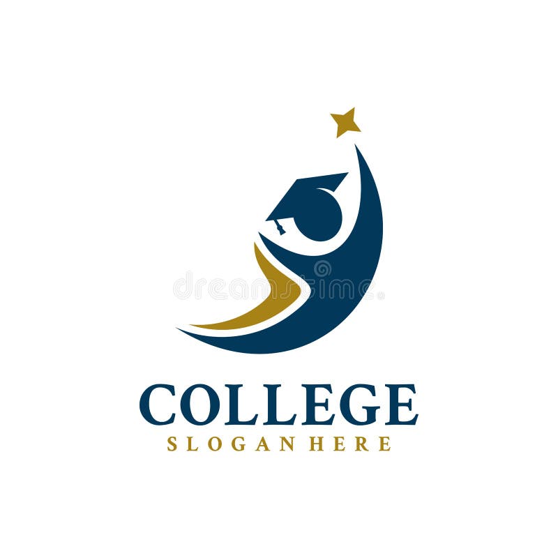 Vektor för universitetsstudenternas logotyp royaltyfri illustrationer