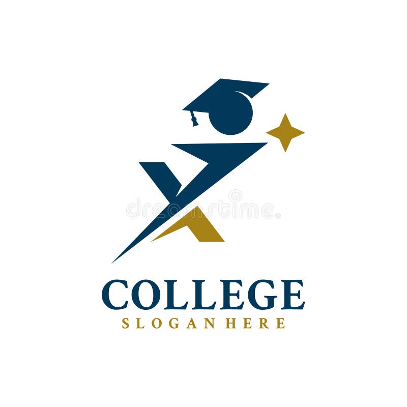 Vektor för universitetsstudenternas logotyp royaltyfri illustrationer