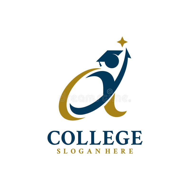 Vektor för universitetsstudenternas logotyp vektor illustrationer