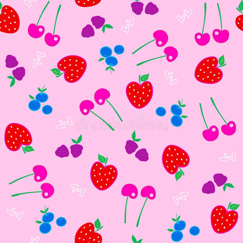 Vektor för upprepning för bärfruktmodell seamless stock illustrationer