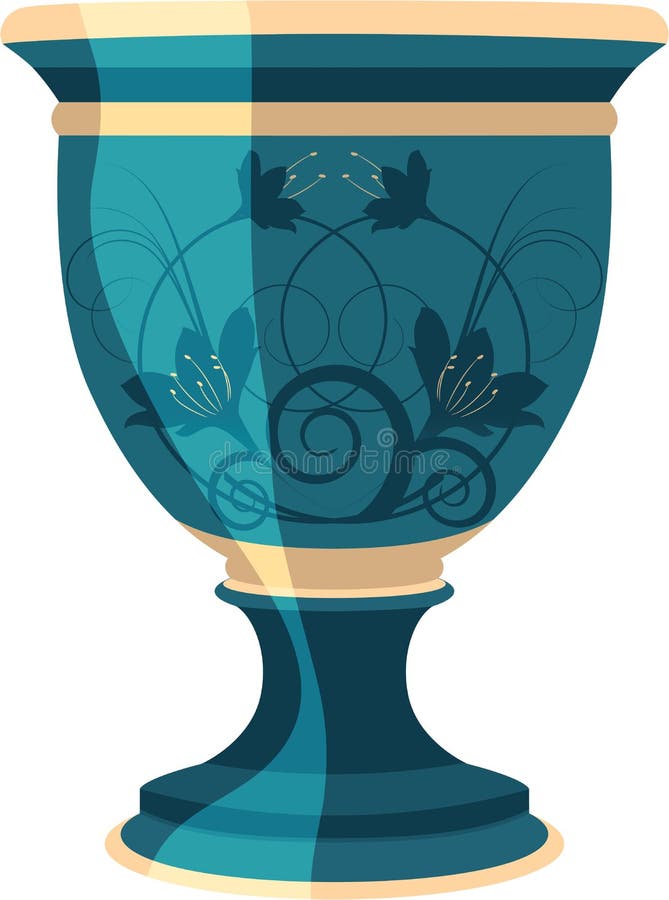 Vektor för vase för blommablomkrukaillustration vektor illustrationer