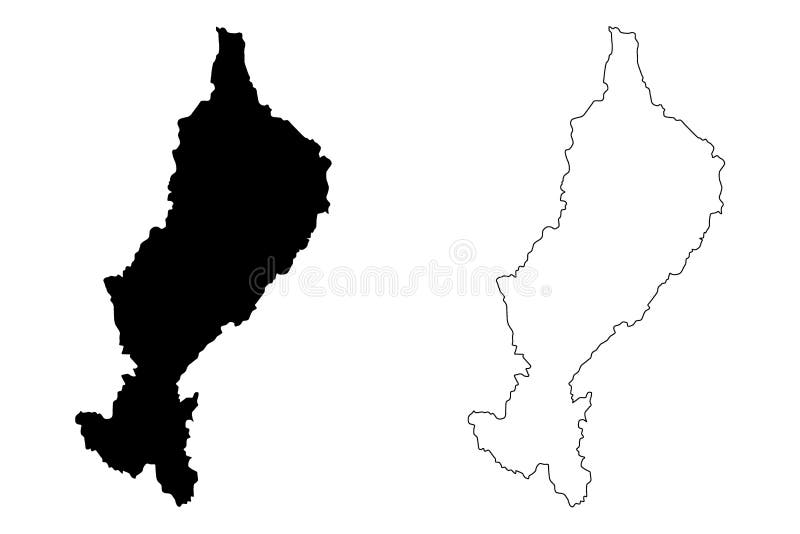 Vektor för översikt för Lampang landskap vektor illustrationer