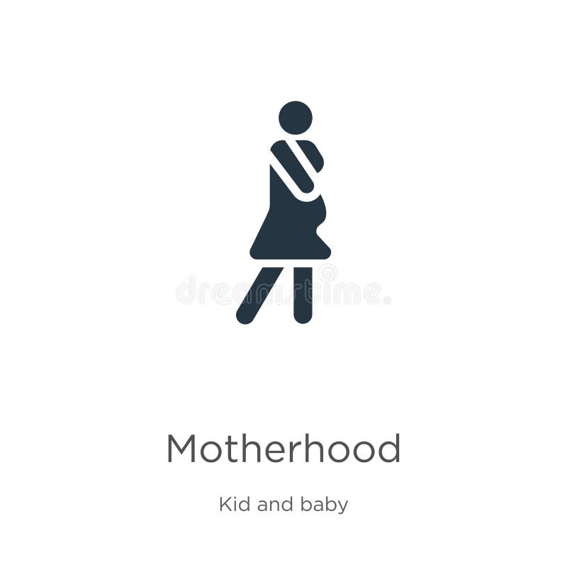 Vektor für das Symbol der Mutterschaft Trendy flache Mutterschaftssymbol von Kindern und Babykollektion isoliert auf weißem Hinte vektor abbildung