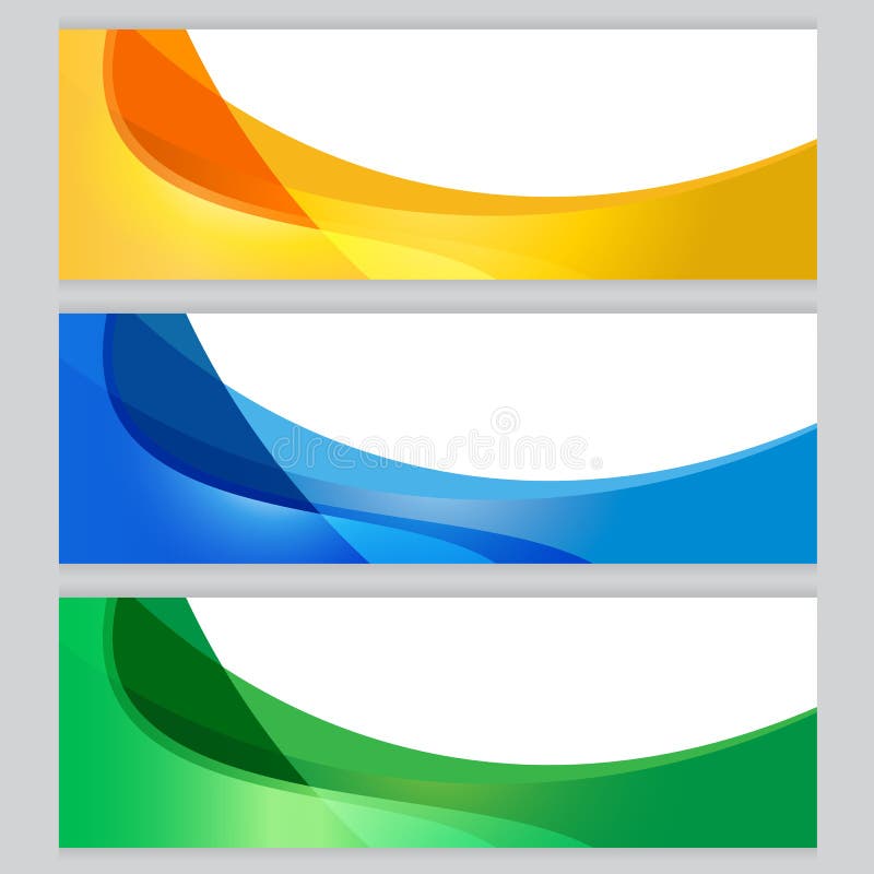 Vektor-gesetzter Hintergrundbaumrahmen orange, blau, Grün vektor abbildung