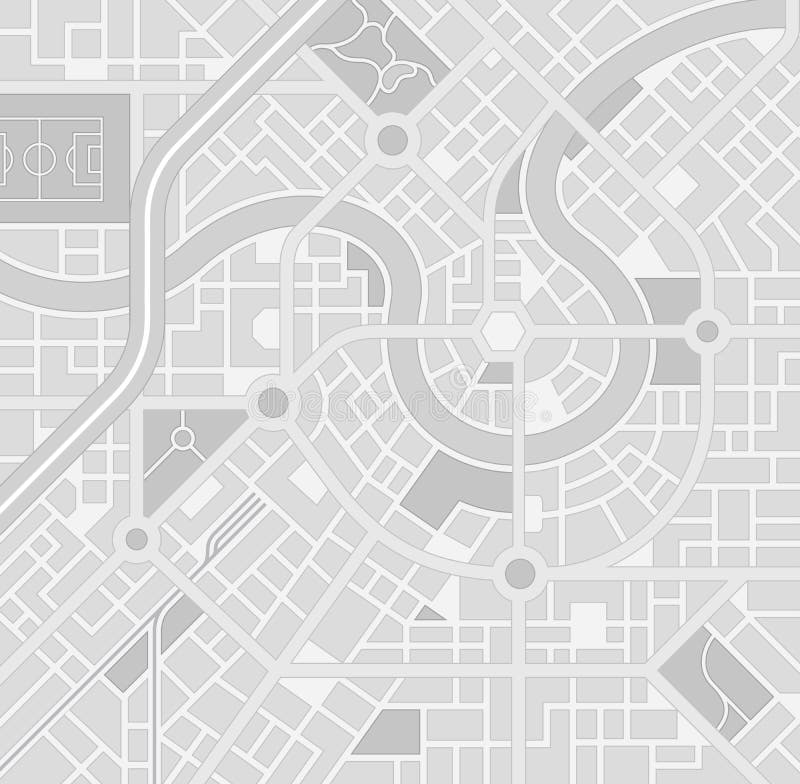 Vektor-Greyscale Stadtplanmuster