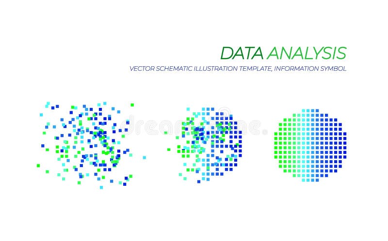 Vektor-große Datenanalyse-Illustration, Technologie-Elemente lokalisiert lizenzfreie abbildung Vektor-große Datenanalyse-Illustration, Technologie-Elemente lokalisiert lizenzfreie abbildung
