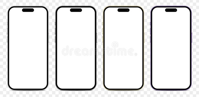 Vektor-iPhone 14 pro Satz mit weißer transparenter Hintergrundtransparenz ist nur im Vektor-Format verfügbar. Vektor iphone 14 pro Satz mit leerer transparenter Hintergrundtransparenz ist nur in Vektor-Format hochdetaillierte eps 10