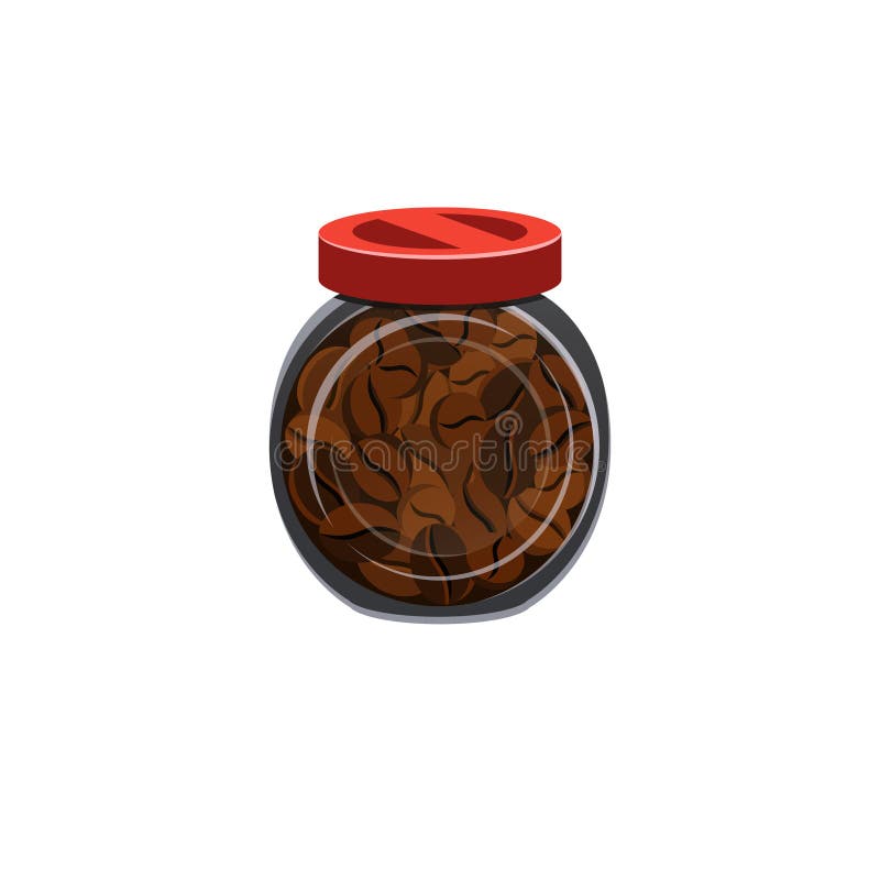 Vektor-Kaffee-Glasgefäß-Verpackung Auf weißem Hintergrund vektor abbildung