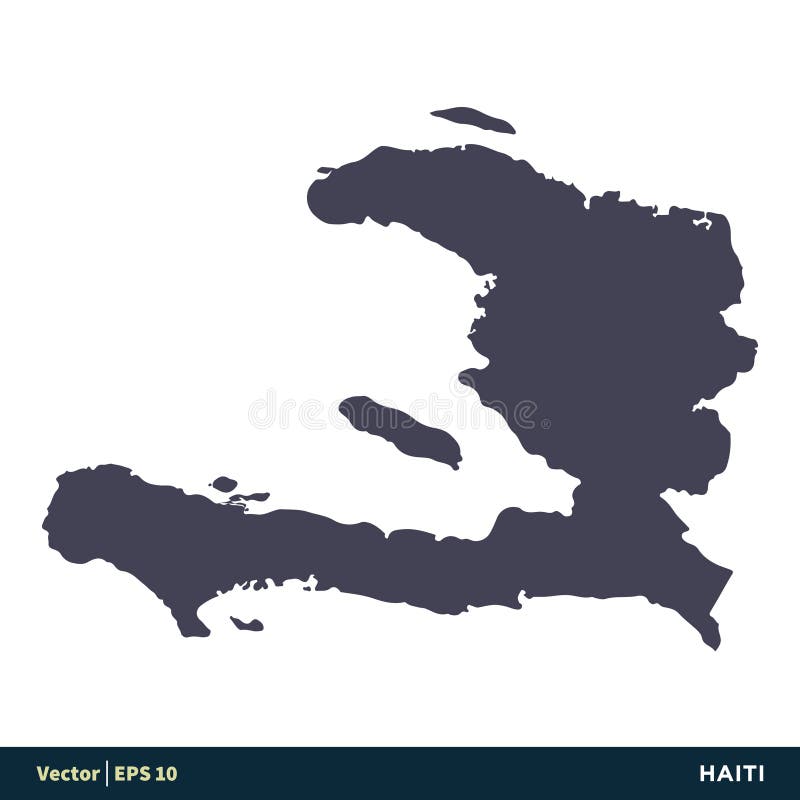 Vektor Logo Template Illustration Design för symbol för Haiti - Nordamerika landsöversikt Vektor EPS 10 royaltyfri illustrationer Vektor Logo Template Illustration Design för symbol för Haiti - Nordamerika landsöversikt Vektor EPS 10 royaltyfri illustrationer