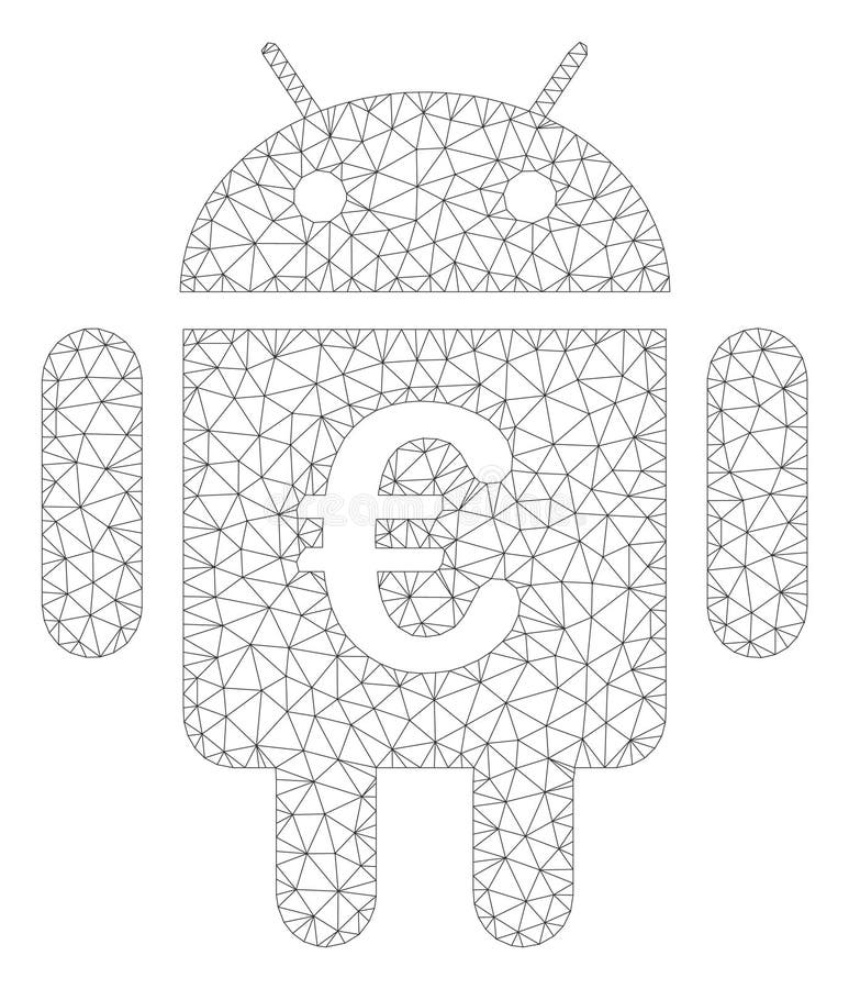 Vektor Mesh Illustration för euroAndroid Polygonal ram royaltyfri illustrationer Vektor Mesh Illustration för euroAndroid Polygonal ram royaltyfri illustrationer