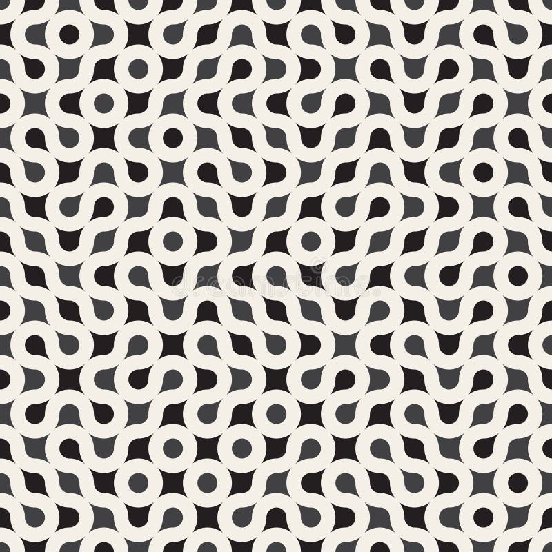 Vektor-nahtloser gerundeter Schwarzweiss-Kreis Maze Line Truchet Pattern vektor abbildung Vektor-nahtloser gerundeter Schwarzweiss-Kreis Maze Line Truchet Pattern vektor abbildung