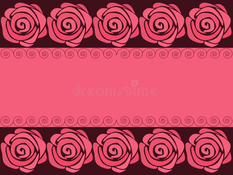 Vektor Rosafarbener Hintergrund mit Rosen stock abbildung Vektor Rosafarbener Hintergrund mit Rosen stock abbildung