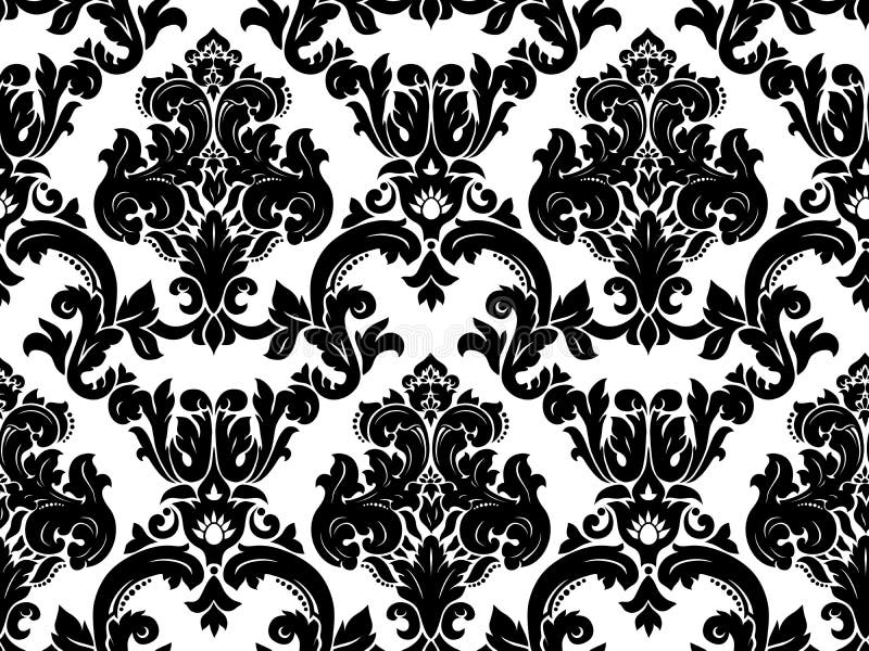 Vektor. Seamless damast mönstrar royaltyfri illustrationer