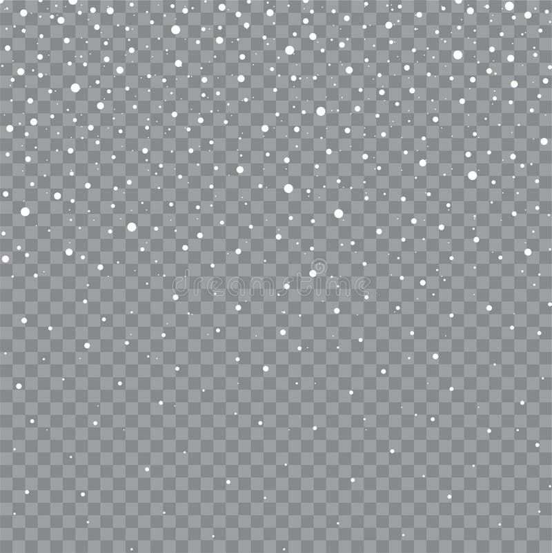 Vector falling snow or snowflakes. Isolated on transparent background - stock vector. Vector falling snow or snowflakes. Isolated on transparent background - stock vector.