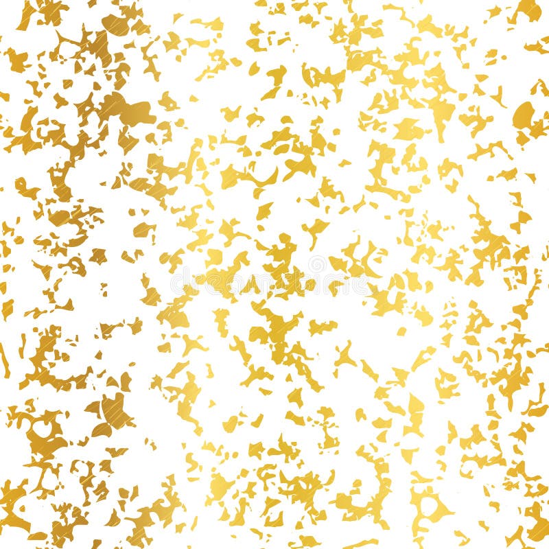 Vektor som är guld- på bakgrund för modell för textur för folie för flinga för vitabstrakt begreppGrunge sömlös Utmärkt för elega royaltyfri illustrationer