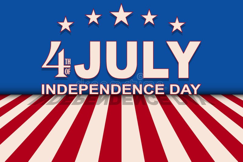 Vektor 4th av Juli bakgrund med stjärnor och band Mall för USA självständighetsdagen stock illustrationer Vektor 4th av Juli bakgrund med stjärnor och band Mall för USA självständighetsdagen stock illustrationer