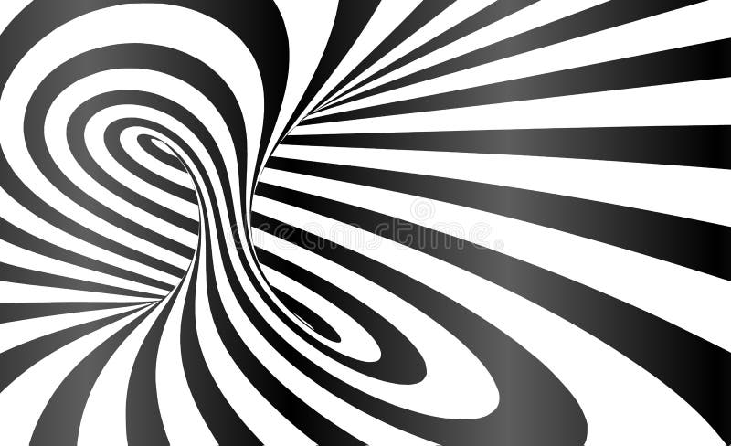 Vektor vriden bakgrund för abstrakt begrepp för optisk illusion för band vektor illustrationer