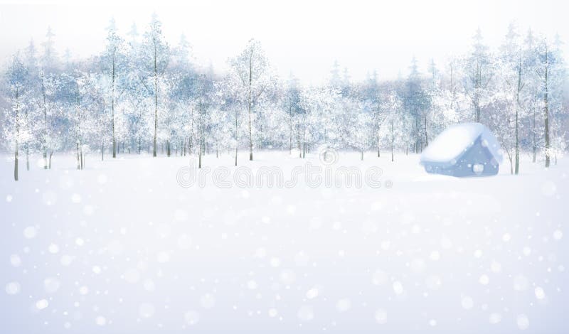 Vektor-Winter-Szene stock abbildung Vektor-Winter-Szene stock abbildung