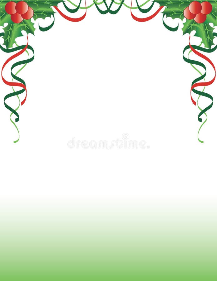 Illustration Christmas Holly border/frame for greeting card, stationery, flyer, note card or holiday background with a blank space in the middle. Illustration Christmas Holly border/frame for greeting card, stationery, flyer, note card or holiday background with a blank space in the middle.