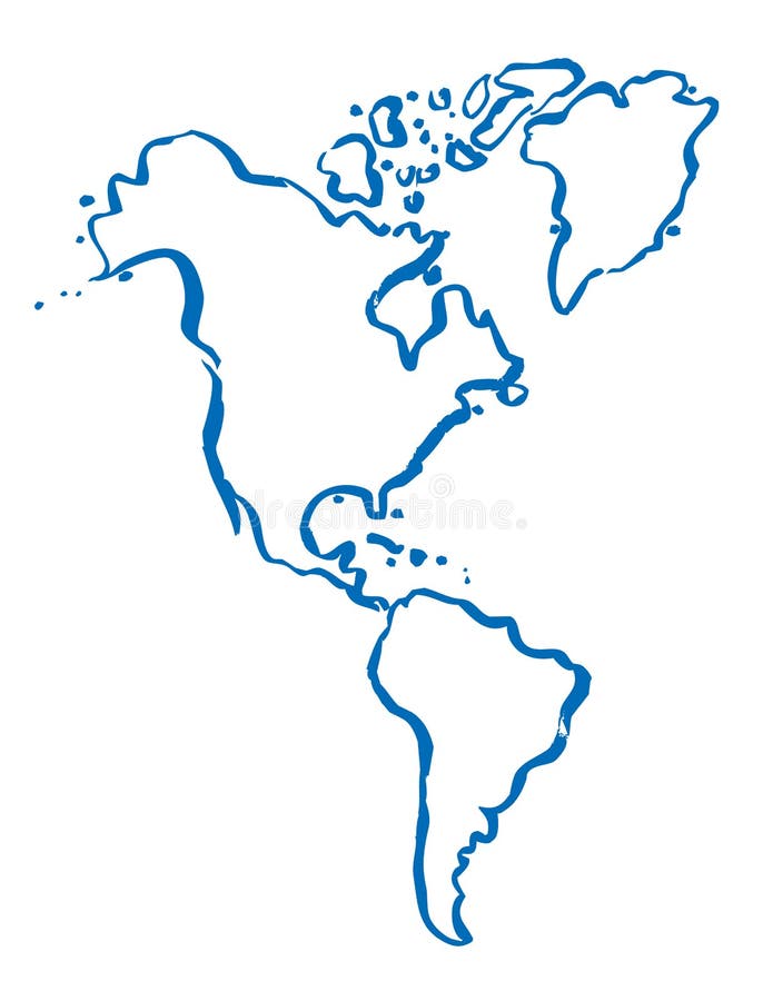 Vektoramerika-Kontinent Stock Abbildung. Illustration Von Idee - 46743746
