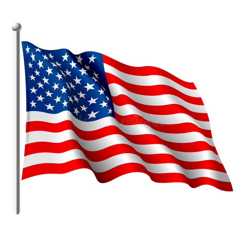 Vektoramerikanische Flagge stock abbildung Vektoramerikanische Flagge stock abbildung