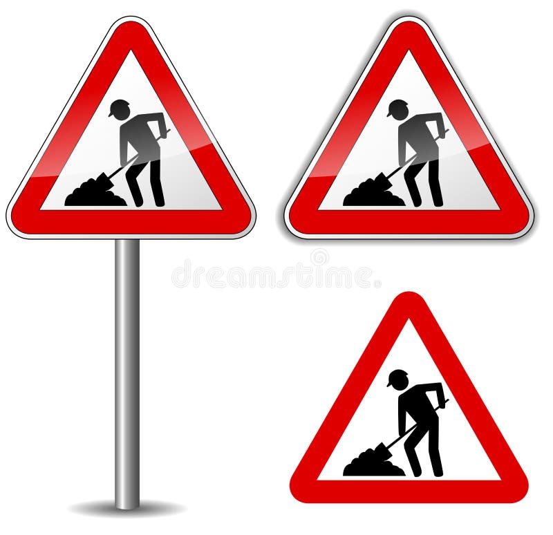 Vektor-Arbeitsschild stock abbildung