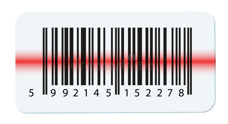 Vektorbarcode lokalisiert auf Weiß vektor abbildung