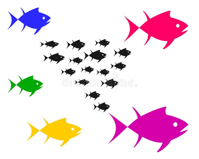 Vektorbild av fisken stock illustrationer Vektorbild av fisken stock illustrationer