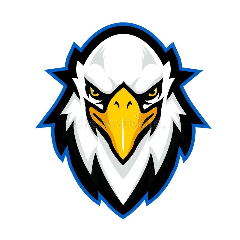 Vektorbild för huvudörn, arg mascot för sport- och eports-logotyp vektor illustrationer