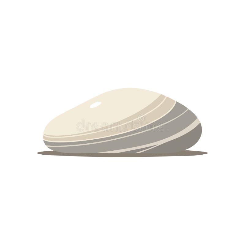 Vektorbild för mjuka, vita och beige stenstenblock, enkel naturobjektsdesign vektor illustrationer