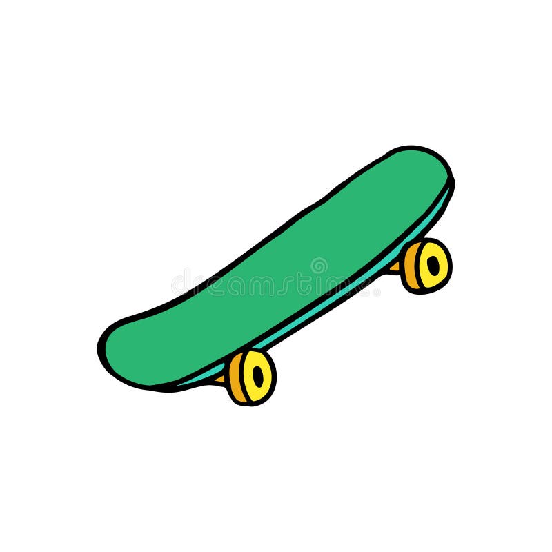 Vektorbild för vektorbild för skateboardikonsvektor royaltyfri illustrationer