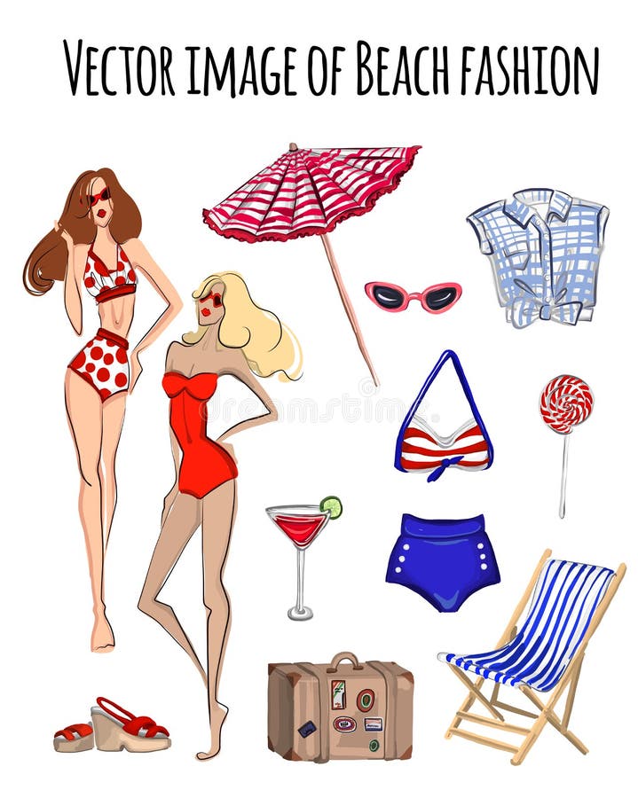 Vektorbild Strandmode vektor abbildung Vektorbild Strandmode vektor abbildung