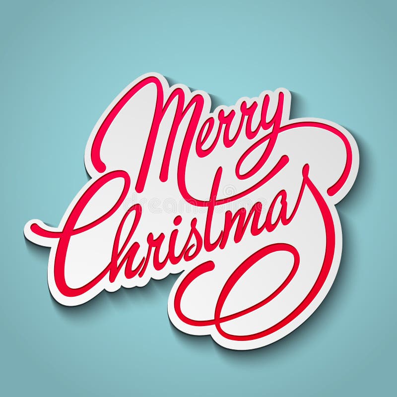 Vektorbokstäver för glad jul retro design vektor illustrationer