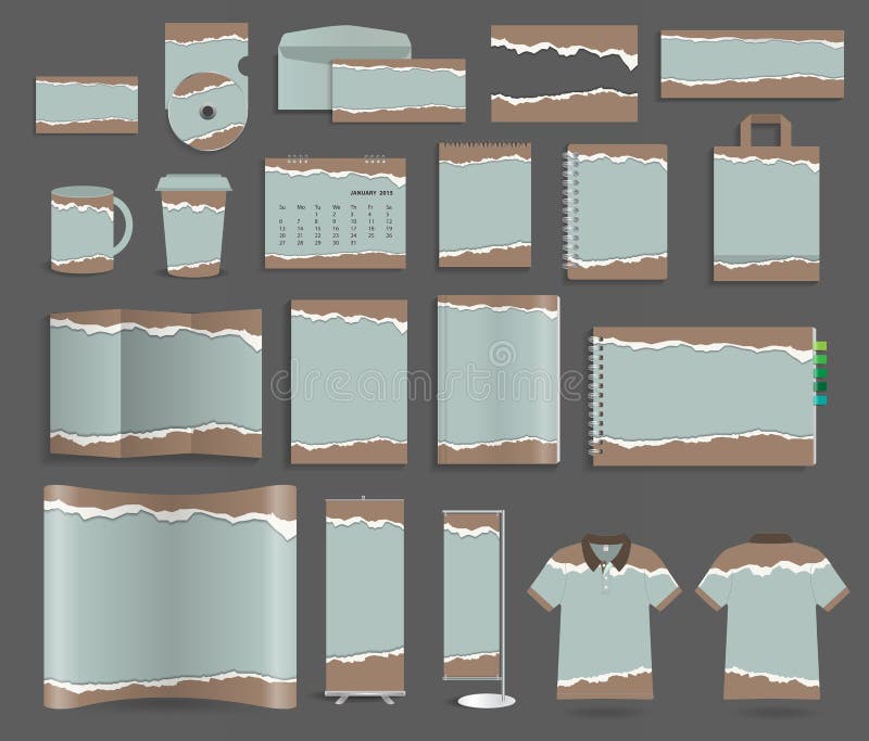 Vektorbriefpapier-Schablonendesign stellte mit heftigem Papier ein stock abbildung Vektorbriefpapier-Schablonendesign stellte mit heftigem Papier ein stock abbildung