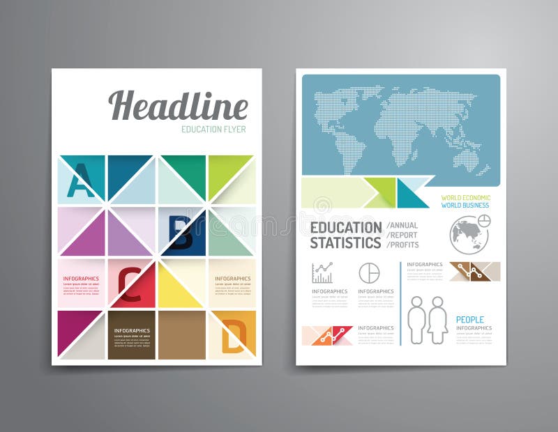 Vektorbroschyr, reklamblad, design för affisch för häfte för tidskrifträkning vektor illustrationer Vektorbroschyr, reklamblad, design för affisch för häfte för tidskrifträkning vektor illustrationer
