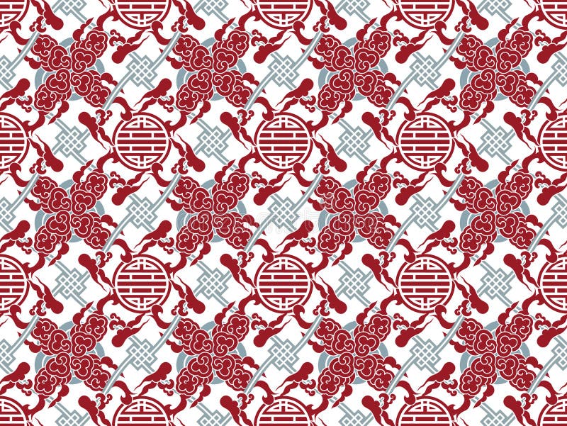 Vektorchinesisches traditionelles ineinandergegriffenes Muster - Symbol lizenzfreie abbildung Vektorchinesisches traditionelles ineinandergegriffenes Muster - Symbol lizenzfreie abbildung